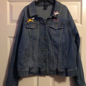 Disney Torrid Jean Jacket with Disney Patches